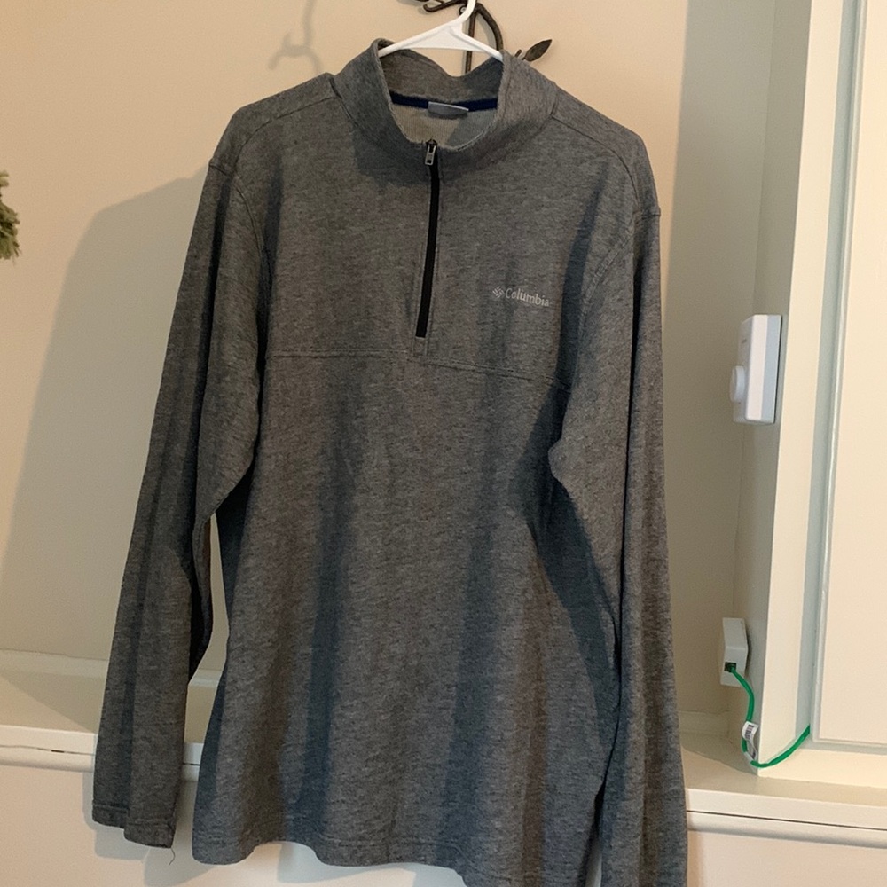 Columbia Men's Grey Quarter-Zip Sweater